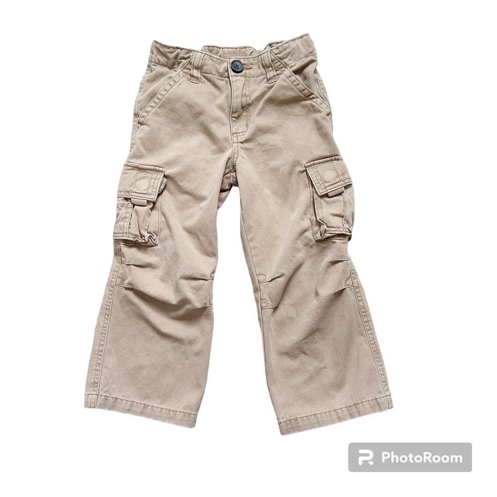 Gymboree Khaki Pants Cargo Adjustable Waist size 4 Y2K vintage